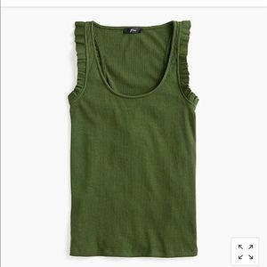 NWT Jcrew Ribbed Ruffle Tank Top